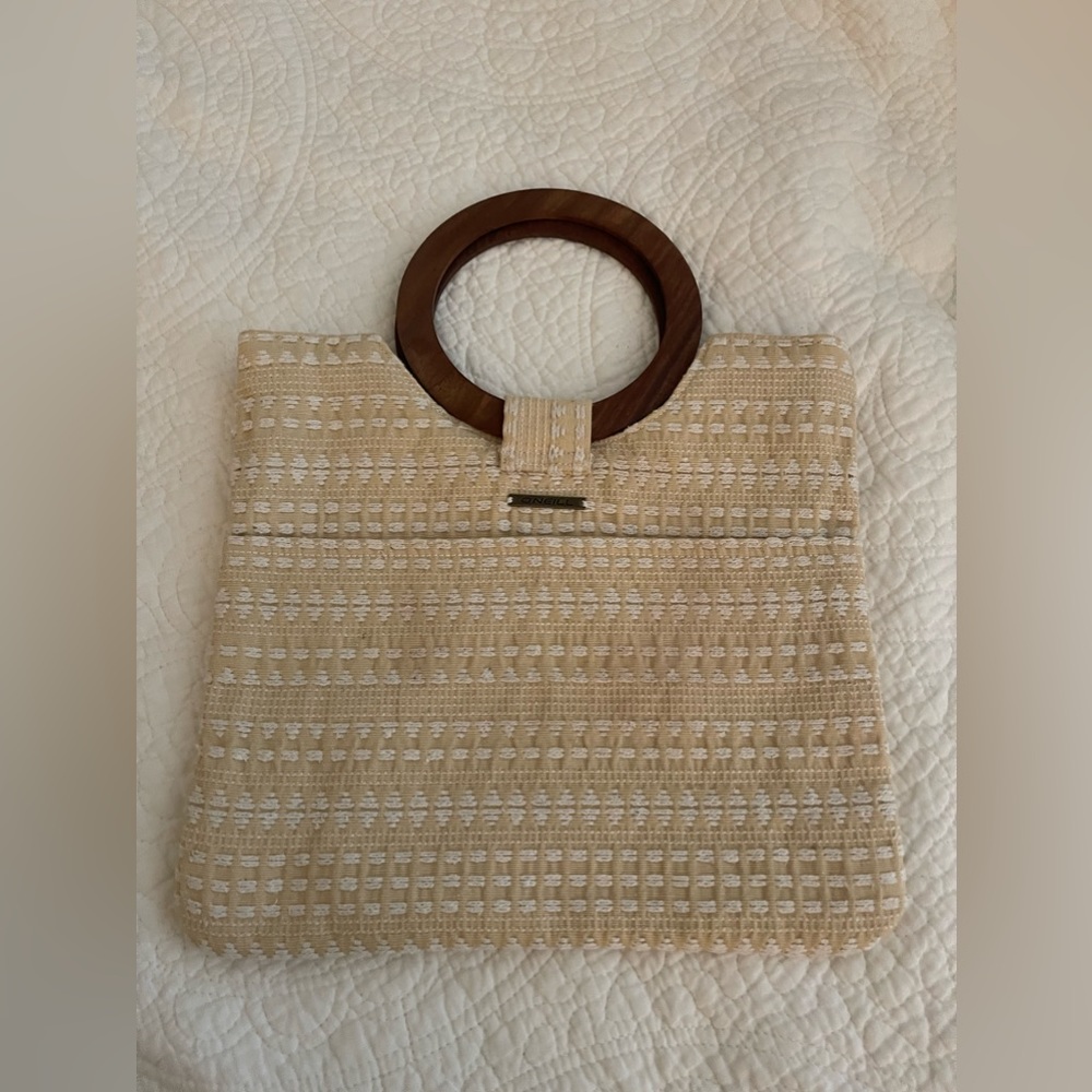 O’NEILL slim purse with wooden handles